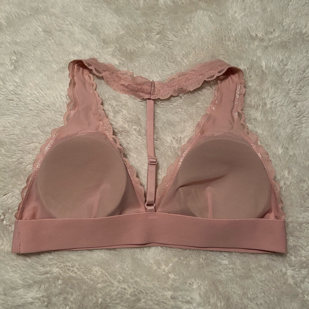 Victoria’s Secret PINK Blush Lace Halter Bralette - Picture 2 of 5
